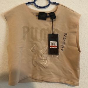 Puma fenty beige crop top